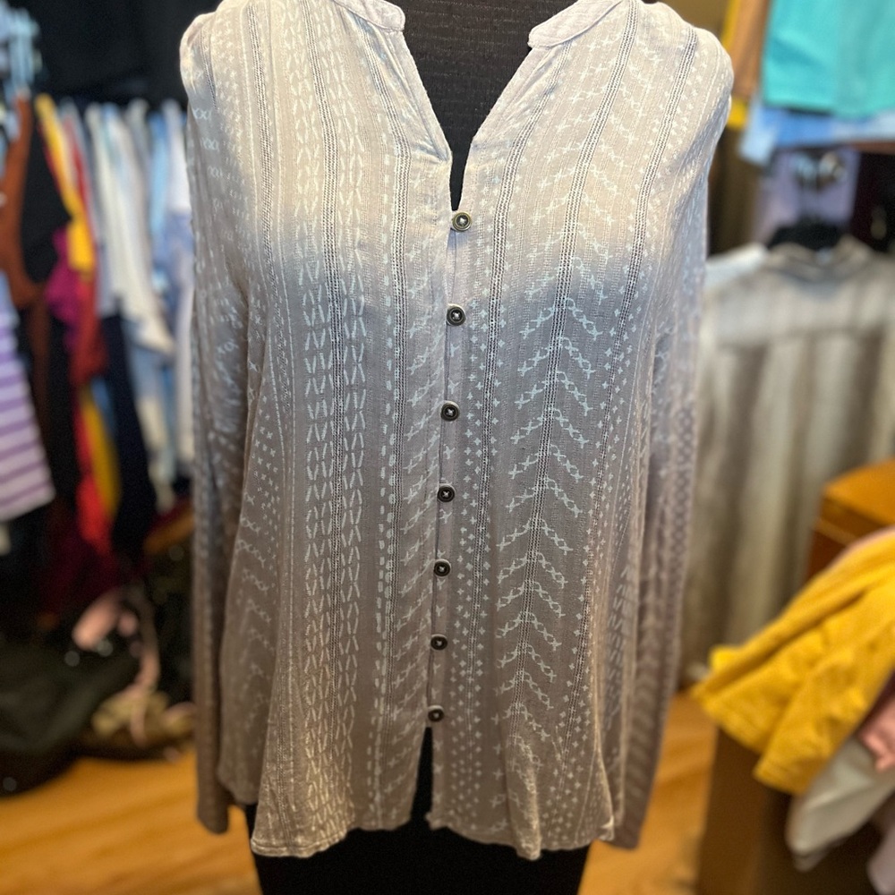 Lucky Brand Black and Pink Knit Top